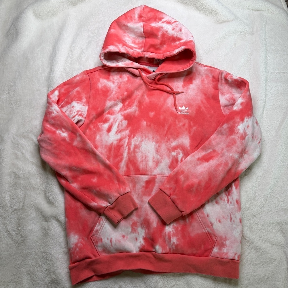 Adidas Originals Salmon Tie Dye Hoodie US L Unisex